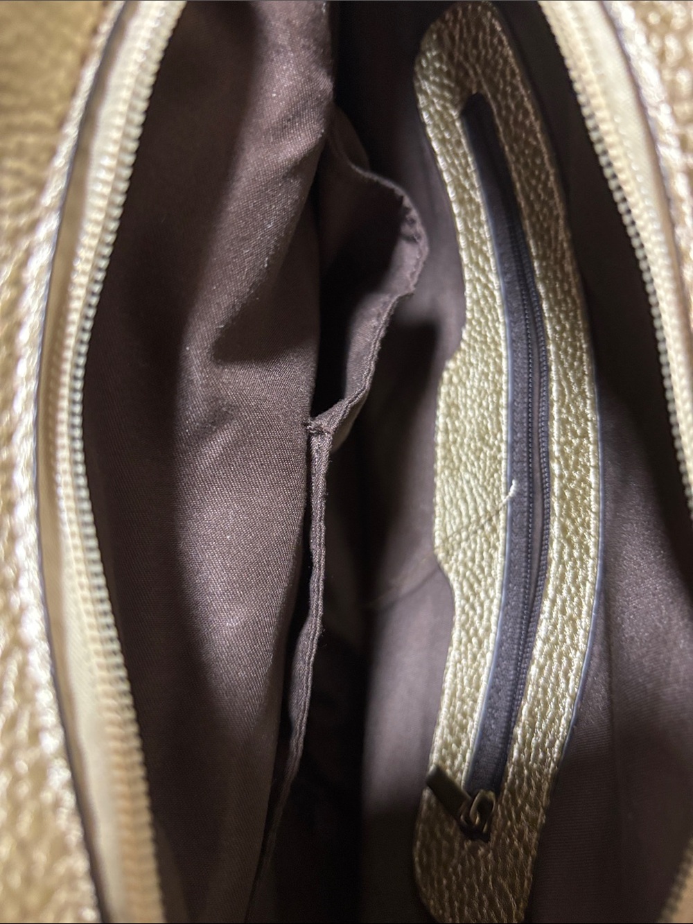 Gold Floral Embossed Top-Handle Tote - Picture 8 of 8